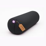 Yogikuti Cotton-Filled Round Yoga Bolster Pillow – Premium Firm Support Cushion for Iyengar Yoga, Restorative Yoga, Meditation, Pranayama, Back Support, Chest Opening, Stretching and Relaxation (Black)