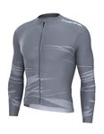 INBIKE Cycling Jersey Men Long Sleeves Bike Shirts with Pockets Quick Dry Breathable Bicycle Clothing for Road Biking Riding Dark Gray