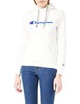 Champion Woman - Classic Logo Hooded Sweatshirt - White, M