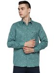 FREKMAN Casual Shirt for Men with Pocket|| Shirt for Men|| Men Stylish Shirt || Men Printed Shirt Full Sleeves Green