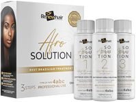 Brazilian Afro Smoothing System texture relised 120ml 3x Set Hair Straightening,Smooths, Strengthens,Softens Formaldhendy Free SMOOTH RENEW