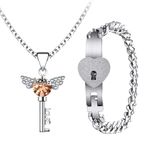 Romantic Time Friend Necklaces Lock And Keys