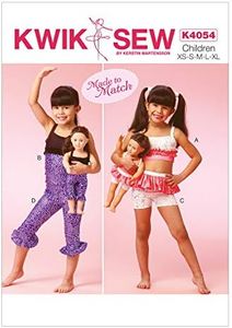 Modelli K4054 OS Kwik Sew - Modelli di Cucito per Camicie, Leggings e Pantaloni per i Ragazzi e Le Bambole (Taglie XS, S, M, L e XL, Istruzioni in Inglese)