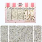 Confect Pearl Sprinkles | Assorted Pack Of 5 White Princess Disco Ball Sprinkles | Frozen Sprinkles | Edible Mix White Pearls & dragees Sprinkles - 100gms