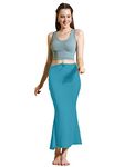 Jaanvi fashion Lycra Saree Shapewear Petticoat for Women, Cotton Blended,Petticoat,Skirts for Women,Shape Wear Dress for Saree (Fish-Shapewear-Sky-Blue-m) (Diwali Special)