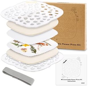 Aboofx Microwave Flower Press, Quickly Flower Pressing Kit, 6.3 x 6.3 inch Microwave Flower Pressing Kit for Adults Fast Making Pressed Plant Specimen DIY Arts and Crafts