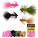 ALPHA and OMEGA - Woolly Bugger Fly KIT (20 Flies) (Hook Size #4) Trout Steelhead Salmon Fishing Streamer Wooly Bugger - (Pack of 20)