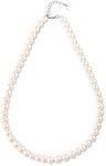 Classic 7.5-8mm Freshwater Cultured White Pearl Necklace Princess Length 18