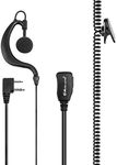 Midland C858 Clip-On Earphones/Microphone with PTT (Push to Talk Function)