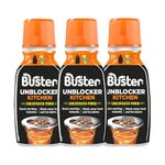 Buster Kitchen Plughole Unblocker (Pack of 3 x 150g) Fast-Acting Sink Unblocker Dissolves Fat, Food & Debris, Drain Cleaner Clears Blockages in Kitchen Sink Pipes - Made in UK