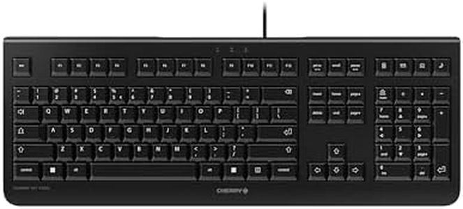 CHERRY KC 1000, Tastiera con filo, Layout per l'Italia (QWERTY), Plug & Play tramite porta USB, Design piatto, Battitura estremamente silenziosa, Colore nero
