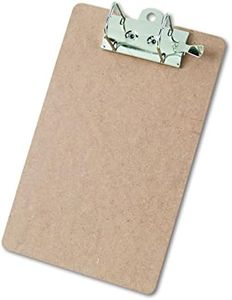 Saunders 05712 Recycled Hardboard Archboard - Brown, Letter Size Document Holder for 2 Hole Punched Documents, Locking Arch Clip