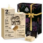 CROWNLY CRYSTAL® 2nd Wedding Anniversary Personalised Gifts for Couples Candle Gift Sets for Women Candle Holders Wedding Gifts for Couples Who Have Everything Thoughtful Gifts for Women