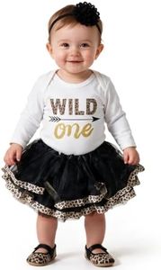 Luke and Lulu 1st Birthday Girl Wild One - Leopard, PinkGold - Wild One Birthday Outfit Girl