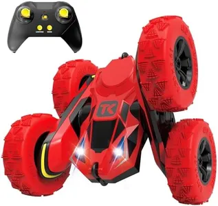 Threeking RC Stunt Car Remote Control Cars with Lights Double-Sided Driving Indoor Outdoor Toys Gifts Presents for 4 5 6 7 8 9 10 11 12 Year Old Kids Boys Girls