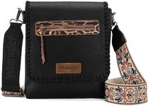 Wrangler Crossbody Bags for Women Satchel Purse Medium Shoulder Handbags with Detachable Guitar Straps,WG72-9360BK