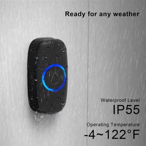 SECRUI Wireless Doorbell – Waterproof, Long Range, 58 Chimes, Black
