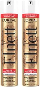 L'Oreal Paris Hair Care Elnett Satin Extra Strong Hold Hairspray For Color Treated Hair, Long Lasting Plus Humidity Resistant Hair Spray, 11 oz, (Pack of 2)