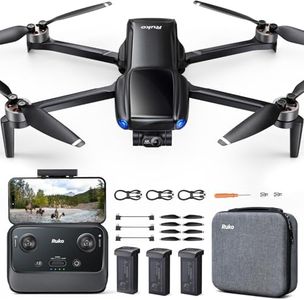 Ruko U11MINI 4K Drones with Camera 4K Professional 8K Photo, 3-Aixs Gimbal Drone with Camera, 96Mins Flight Time 3 Batteries for Beginners, 20000ft Transmission Range, GPS Auto Return with Beeper