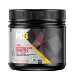 MuscleBlaze Pre Workout 200 Xtreme (Fruit Punch, 30 Servings, 200g) | 200mg Caffeine, 200mg Theanine, 2000mg Beta Alanine, 3000mg Citrulline