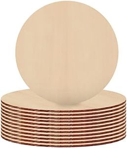 Ksvaye 12 Piezas Discos de Madera Sin Acabado 20cm Círculo de Madera Natural 3 mm de Grosor Rodajas de Madera para Manualidades, Posavasos, Pintura, Bricolaje, Decoración del Hogar