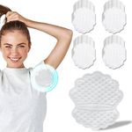 Haikole Armpit Sweat Pads 20pcs Underarm Sweat Pads for Women Non Visible, Sweat Block Extra Adhesive, Disposable, Sweat Free Armpit Protection, Comfortable Unflavored Cotton Pads (A-White)