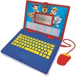 LEXIBOOK JC598PAi1 Paw Patrol - Educational and Bilingual Laptop French/English - Toy for Child Kid (Boys & Girls) 124 Activities, Learn Play Games and Music with Chase Marshall - Red/Blue