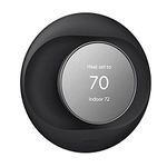 CaseBot Wall Plate Cover Compatible with Google Nest Thermostat 2020, Practical Nest Thermostat Trim Kit, Easy Installation, Durable Polycarbonate Material, Stylish Design Bracket Mount (Matte Black)