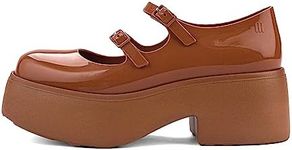 Melissa Farah Women's Mary Jane, Brown, 7