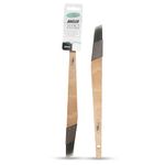 Axus Decor Angled Fitch Paint Brush (Grey Series) - 25mm - For All Paints, Filaments, For Detailed Work & Touching Up, Comfortable Handle, Rust-Resistant Stainless Steel, Grey