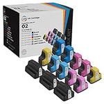 LD © Remanufactured Bulk Set of 13 Replacement Ink Cartridges for Hewlett Packard (HP 02)