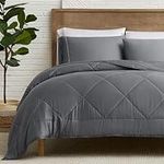 Coldest Cozy Bamboo Comforter Lightweight Cooling Viscose Down Alternative Duvet Insert, 100% Viscose Made from Bamboo, All Season Soft Comforter for Hot Sleepers (King, Grey)
