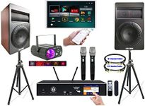 Singtronic 2500W Professional Complete Karaoke System with Unlimited YouTube Songs Select by iPhone/Ipad & Tablets PC. Built in Digital HDMI-Arc, Optical, Bluetooth & Anti-Feedback Microphones