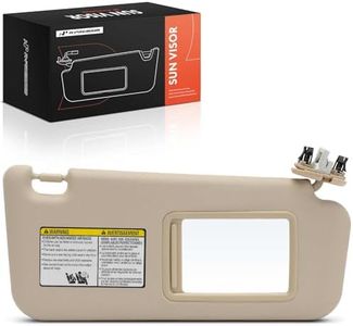 A-Premium Passenger Right Side Sun Visor Compatible with Toyota RAV4 2006 2007 2008 2009 - Without Vanity Light, with Vanity Mirror, Beige Color - Replaces 74310-42451-A1, 7431042451A1