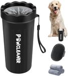 Dog Paw Cleaner, Washer, Muddy Pet Foot Cleaner for Small Medium Large Breed Dogs/Cats (with 3 absorbent towel) (Black, Large)