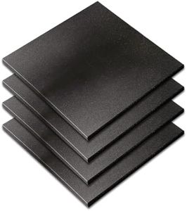 HCE 15mm Thick Gym Flooring Mats，4PCS High Density Rubber Exercise Mat Exercise Workout Equipment Ground Mat for Home Gym Mats Exercise Gym Flooring Fitness Mat (Black)