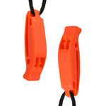 2 Pcs Emergency Whistles with Reflective Safety Lanyard for Hiking - Loud Survival Whistle Set