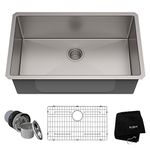 KRAUS Standart PRO™ 30-inch 16 Gauge Undermount Single Bowl Stainless Steel Kitchen Sink