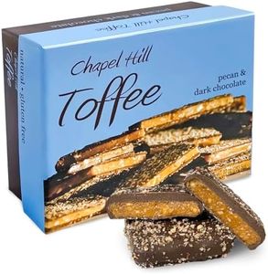 Chapel Hill Pecan and Dark Chocolate Toffee, Natural and Gluten Free, Delicious Toffee Squares (10 Ounce)