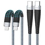 Aione USB C to Lightning Cable 2Pack 1M, USB C iPhone Charger Cable MFi Certified PD Fast Lightning to Type C iPhone Cable Braided Power Charging Cord for iPhone 14 Plus 13 12 11 Pro Max Mini XS,iPad