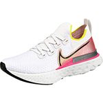 Nike Womens W React Infinity Run Fk Running Shoes 7.5 US, PLATINUM TINT/BLACK-PINK BLAST