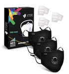 Xtore Certified N95 FDA CE Washable Mask with Replaceable 5 layer filter (Pack of 3 mask and 6 filters)