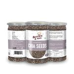 Berries And Nuts Premium Raw Chia Seeds | 750 Grams | 3 Bottle of 250 Grams