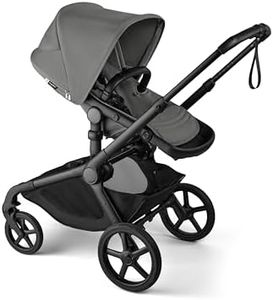 Bugaboo Kangaroo All-Terrain Full-Size Single-to-Double Tandem Stroller Toddler Seat, for Up to Three Kids, XL Wheels, One-Hand Operation, XL Underseat Storage - Moon Grey
