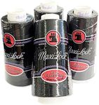 4 Large Cones (3000 Yards Each) Text 27 Polyester Sewing Quilting Serger Maxi Lock All Purpose Thread White or Black (Black)