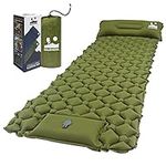 VALEHOWL Sleeping Pad for Camping, 79" x 27" Comfort Inflatable Camping Mattress with Pillow, Lightweight Sleeping Mat for Outdoor, Backpacking, Hiking