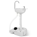 YITAHOME Portable Sink Camping Hand Washing Station with 17L Wash Basin Stand, Rolling Wheels, Soap Dispenser, Towel Holder, for Outdoor, Travel, Boat, Gather, Garden, Worksite