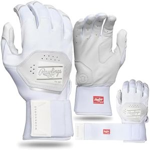 Rawlings | Adult Workhorse with Compression Strap Baseball Batting Gloves | White | MED