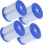 woejgo Pool Filter Type I, Filter Cartridges for Bestway Size 1, Size I Filter Cartridge for Bestway Pools, Inflatable Pool Filter, Easy Installation, 3.06 x 3.52 Inch (4 Pack)