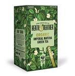 Heath & Heather Organic Imerial Matcha Teabags | Individually Wrapped Caffeine-Free Herbal Tea Infusion | 1 Pack of 20, Total 20 Tea Bags